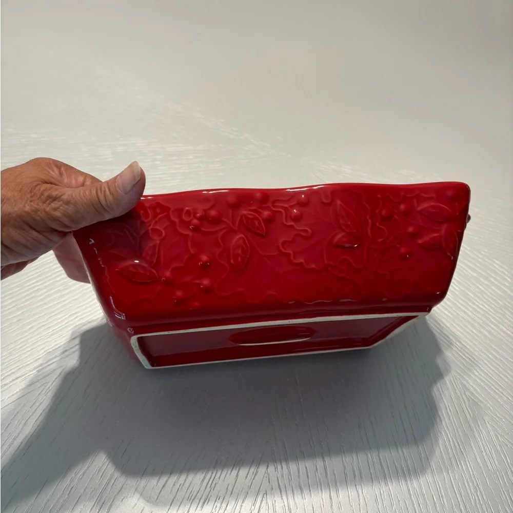 Laurie Gates Small Square Casserole Baking Dish Red 1.85 Quarts